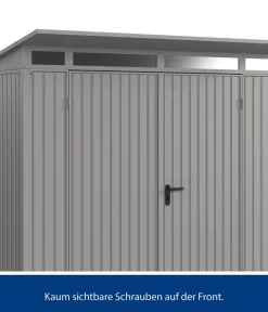 Hörmann Berry-Gerätehaus Classic-P Typ 1, ca. B247,9/H228,6/T153 cm Graualuminium Best