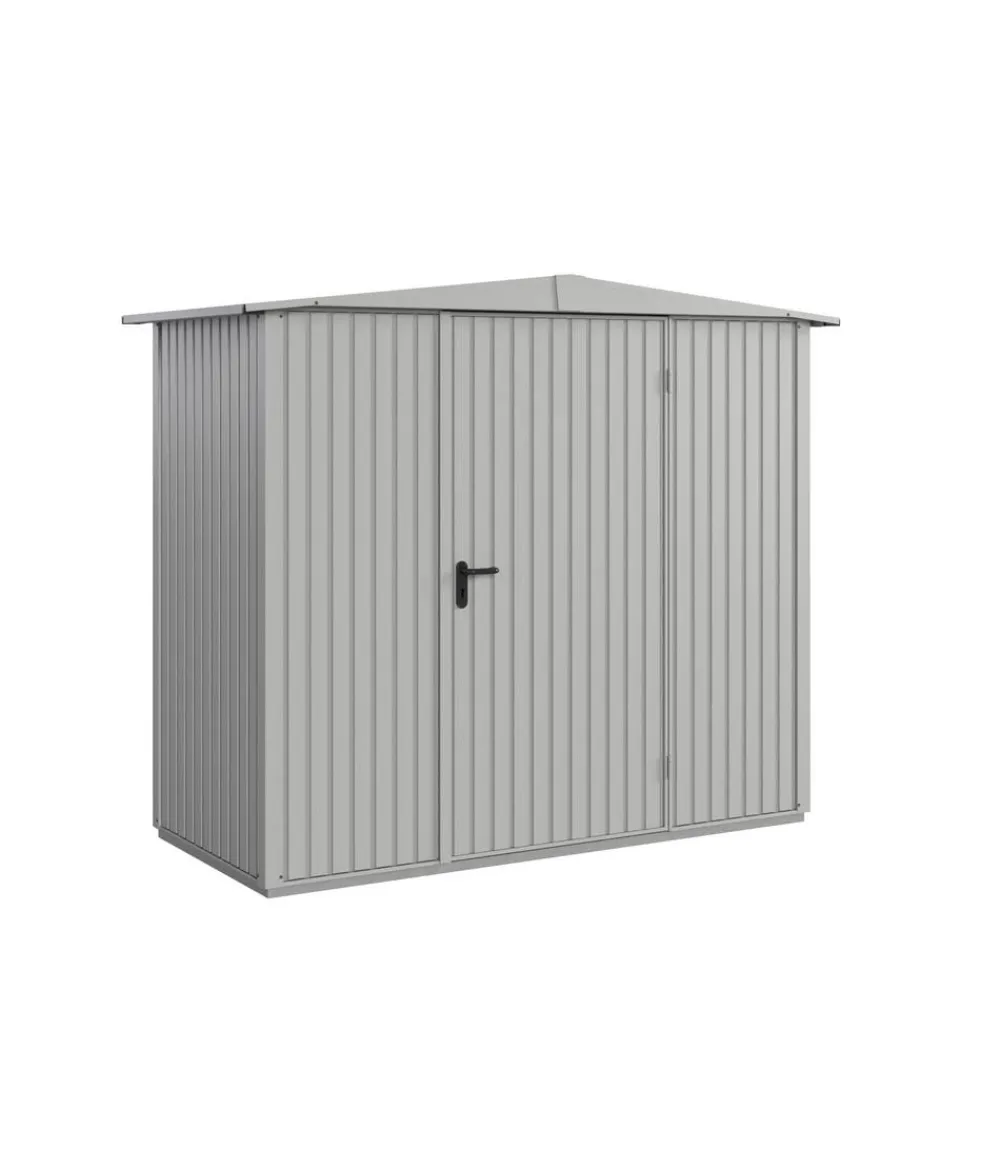 Hörmann Berry-Gerätehaus Classic-S Typ 1, ca. B258,8/H216/T121,3 cm Weißaluminium Clearance