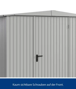 Hörmann Berry-Gerätehaus Classic-S Typ 1, ca. B258,8/H216/T121,3 cm Weißaluminium Clearance