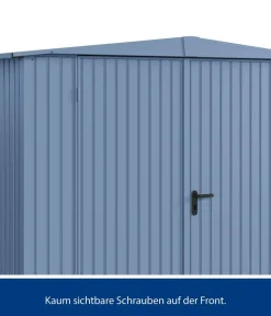 Hörmann Berry-Gerätehaus Classic-S Typ 1, ca. B258,8/H216/T121,3 cm Taubenblau Outlet