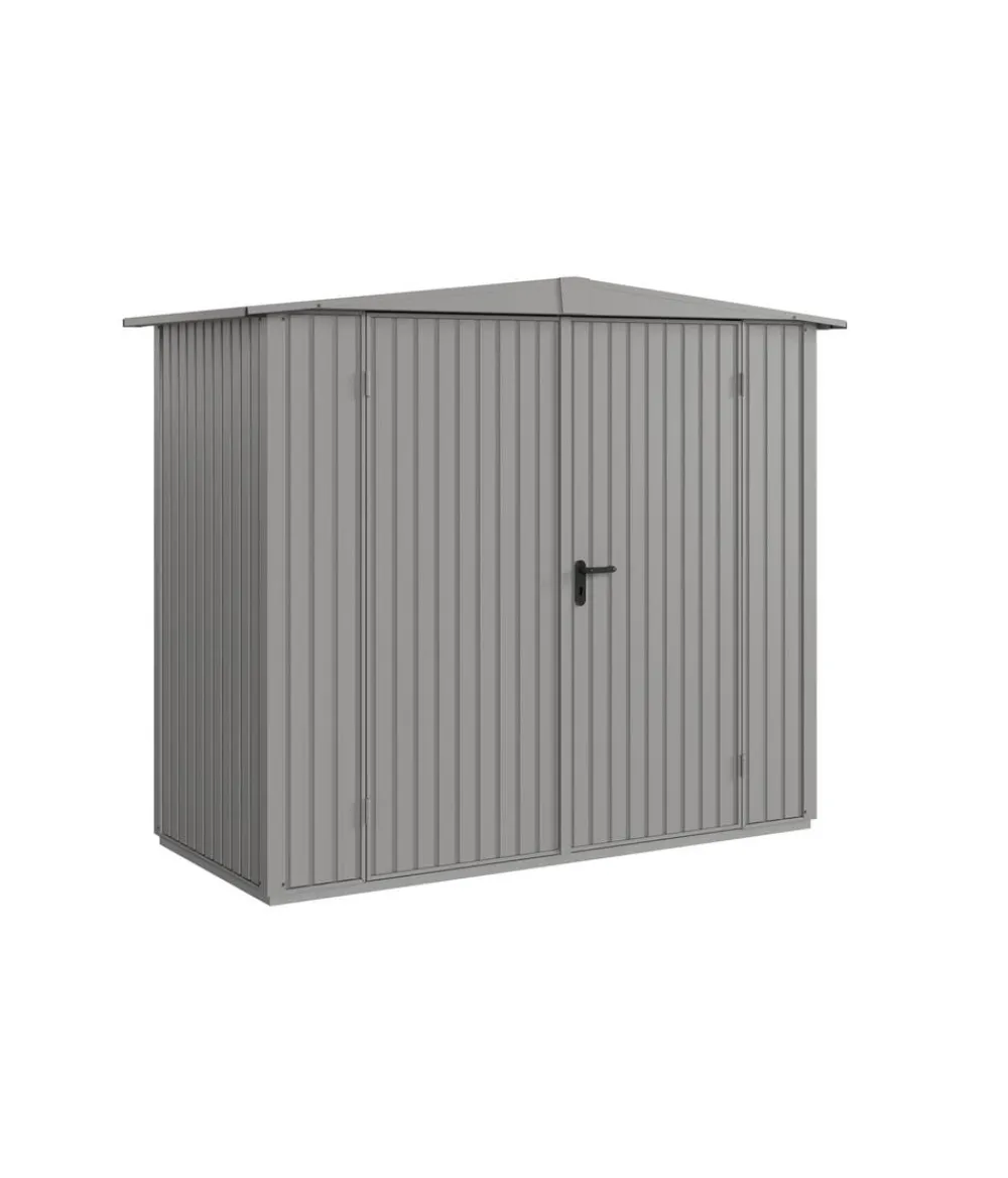 Hörmann Gartenhäuser & Gerätehäuser - Berry-Gerätehaus Classic-S Typ 1, ca. B258,8/H216/T121,3 cm Graualuminium
