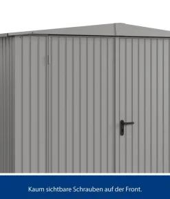 Hörmann Gartenhäuser & Gerätehäuser - Berry-Gerätehaus Classic-S Typ 1, ca. B258,8/H216/T121,3 cm Graualuminium