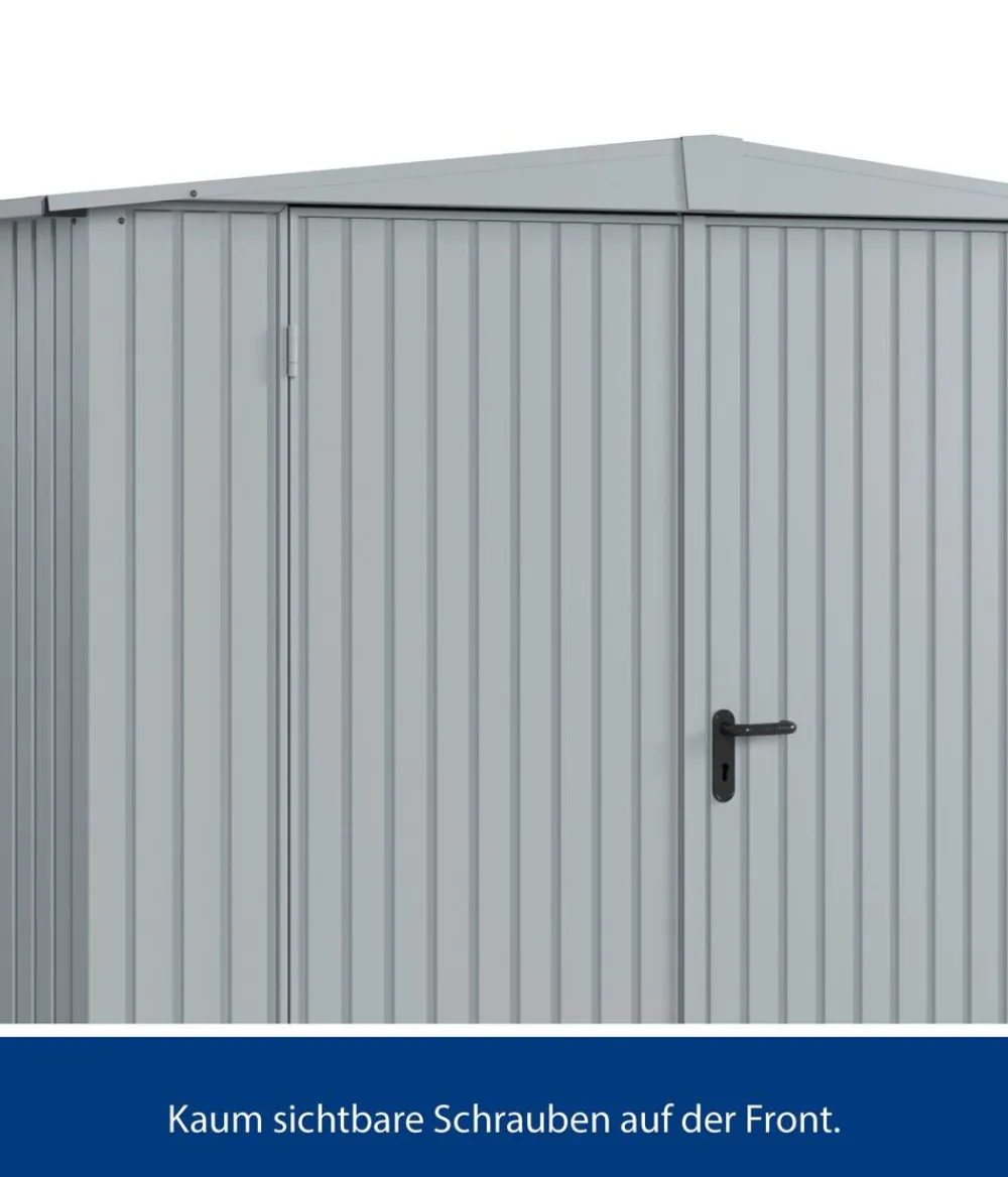 Hörmann Gartenhäuser & Gerätehäuser - Berry-Gerätehaus Classic-S Typ 1, ca. B258,8/H216/T121,3 cm Fenstergrau