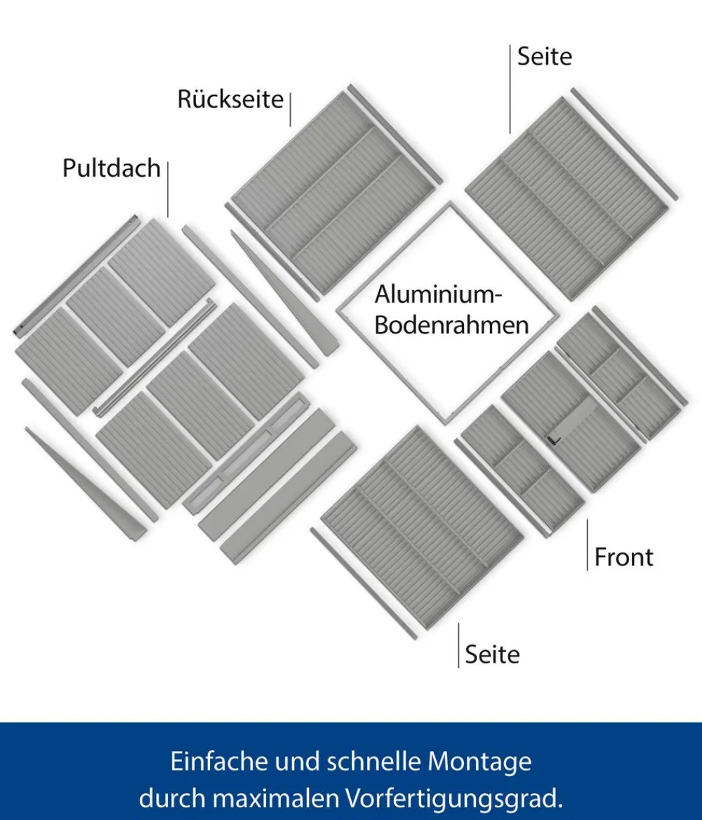 Hörmann Gartenhäuser & Gerätehäuser > Berry-Gerätehaus Modern-P Typ 1, ca. B247,9/H228,6/T153 cm