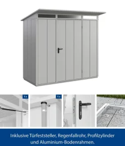 Hörmann Gartenhäuser & Gerätehäuser > Berry-Gerätehaus Modern-P Typ 1, ca. B247,9/H228,6/T153 cm