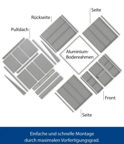 Hörmann Berry-Gerätehaus Modern-P Typ 1, ca. B247,9/H228,6/T153 cm Quarzgrau Online