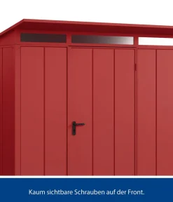 Hörmann Gartenhäuser & Gerätehäuser - Berry-Gerätehaus Modern-P Typ 1, ca. B247,9/H228,6/T153 cm Purpurrot