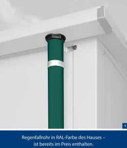 Hörmann Gartenhäuser & Gerätehäuser - Berry-Gerätehaus Modern-P Typ 1, ca. B247,9/H228,6/T153 cm Moosgrün