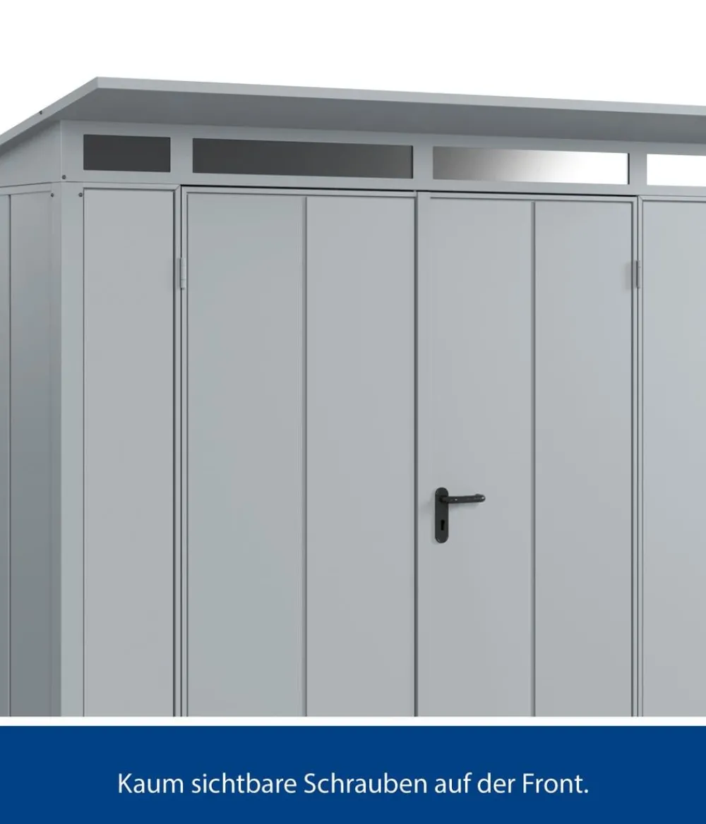 Hörmann Gartenhäuser & Gerätehäuser - Berry-Gerätehaus Modern-P Typ 1, ca. B247,9/H228,6/T153 cm Fenstergrau