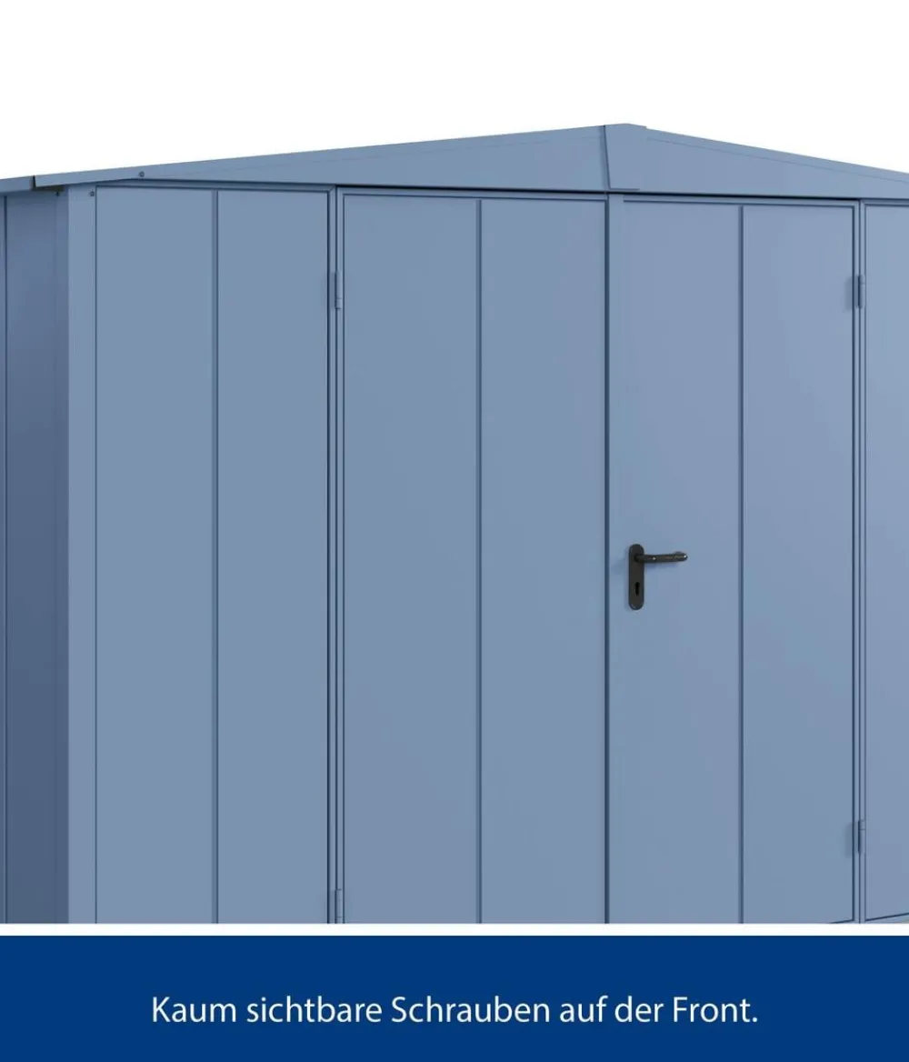 Hörmann Berry-Gerätehaus Modern-S Typ 3, ca. B323,6/H219,4/T247,7 cm Taubenblau Best