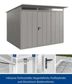 Hörmann Gartenhäuser & Gerätehäuser > Berry-Gerätehaus Modern-P Typ 3, ca. B312,7/H232,3/T283,4 cm