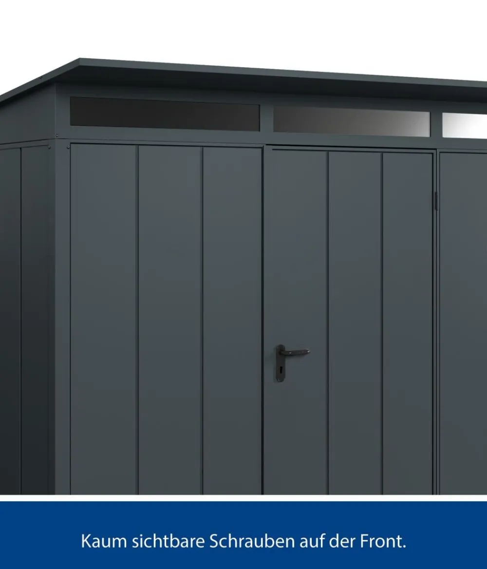 Hörmann Berry-Gerätehaus Modern-P Typ 3, ca. B312,7/H232,3/T283,4 cm Anthrazit Hot
