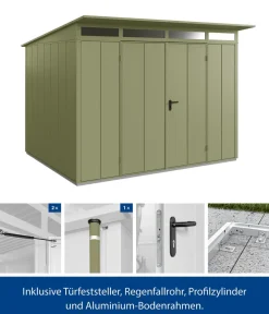 Hörmann Gartenhäuser & Gerätehäuser - Berry-Gerätehaus Modern-S Typ 3, ca. B323,6/H219,4/T247,7 cm Anthrazit
