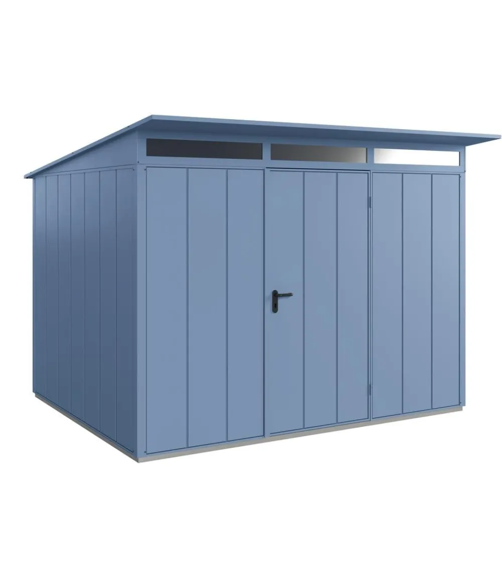 Hörmann Gartenhäuser & Gerätehäuser - Berry-Gerätehaus Modern-P Typ 3, ca. B312,7/H232,3/T283,4 cm Taubenblau