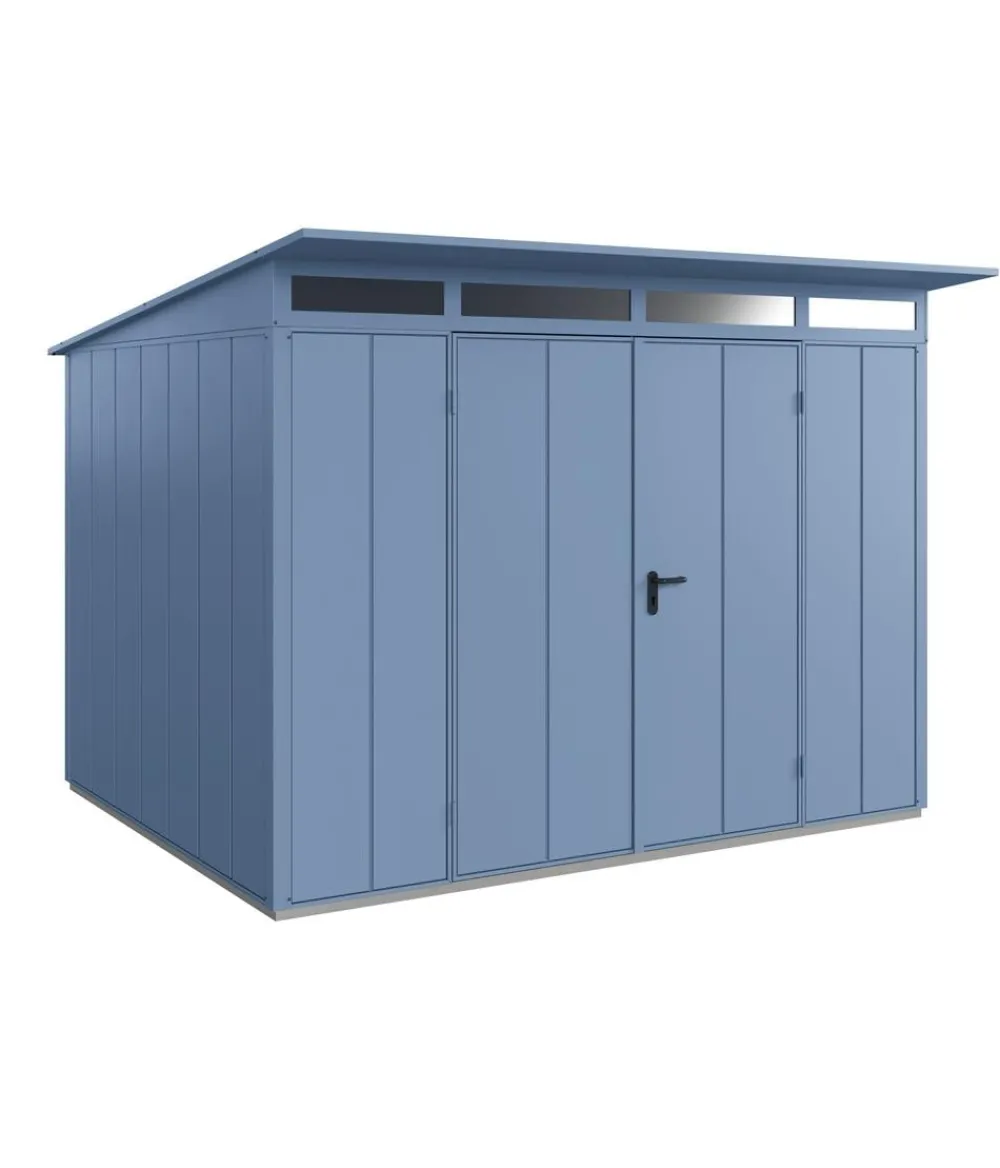 Hörmann Gartenhäuser & Gerätehäuser - Berry-Gerätehaus Modern-P Typ 3, ca. B312,7/H232,3/T283,4 cm Taubenblau