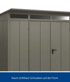Hörmann Gartenhäuser & Gerätehäuser - Berry-Gerätehaus Modern-P Typ 3, ca. B312,7/H232,3/T283,4 cm Quarzgrau