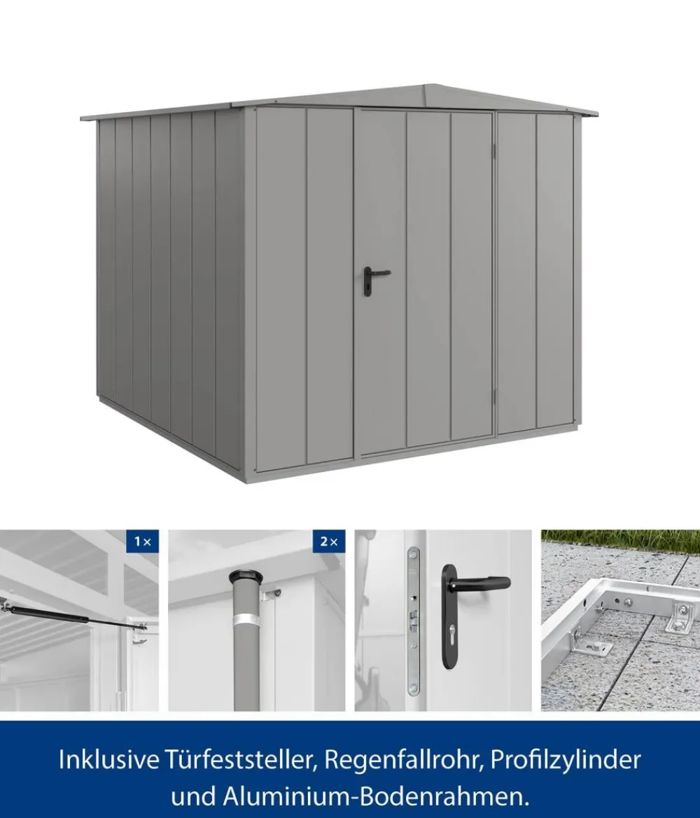 Hörmann Gartenhäuser & Gerätehäuser > Berry-Gerätehaus Modern-S Typ 2, ca. B258,8/H216/T247,7 cm