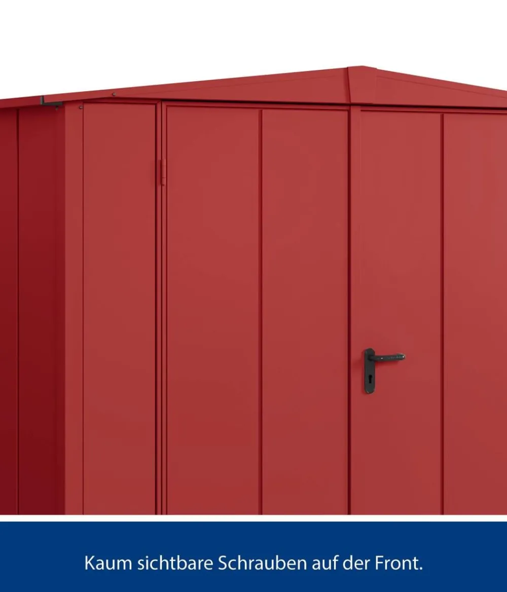 Hörmann Berry-Gerätehaus Modern-S Typ 2, ca. B258,8/H216/T247,7 cm Purpurrot New
