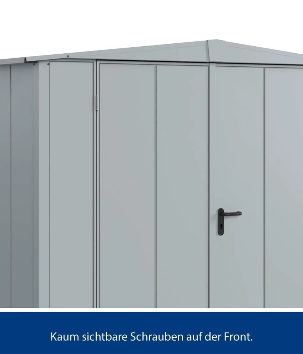Hörmann Gartenhäuser & Gerätehäuser - Berry-Gerätehaus Modern-S Typ 2, ca. B258,8/H216/T247,7 cm Quarzgrau