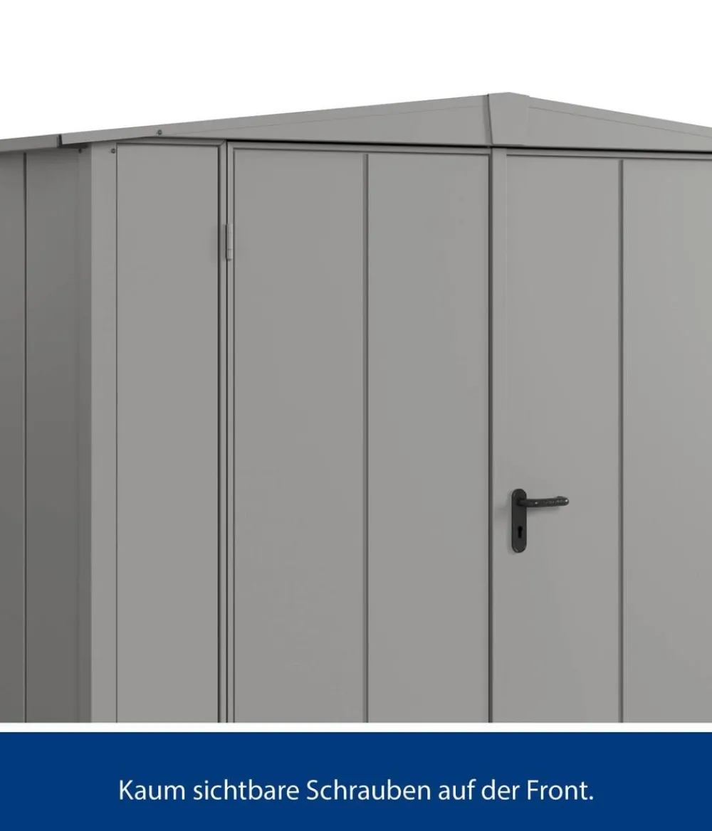 Hörmann Berry-Gerätehaus Modern-S Typ 2, ca. B258,8/H216/T247,7 cm Graualuminium Discount