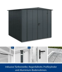 Hörmann Gartenhäuser & Gerätehäuser > Berry-Gerätehaus Modern-S Typ 2, ca. B258,8/H216/T247,7 cm