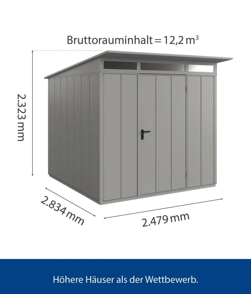 Hörmann Gartenhäuser & Gerätehäuser > Berry-Gerätehaus Modern-P Typ 2, ca. B247,9/H232,3/T283,4 cm