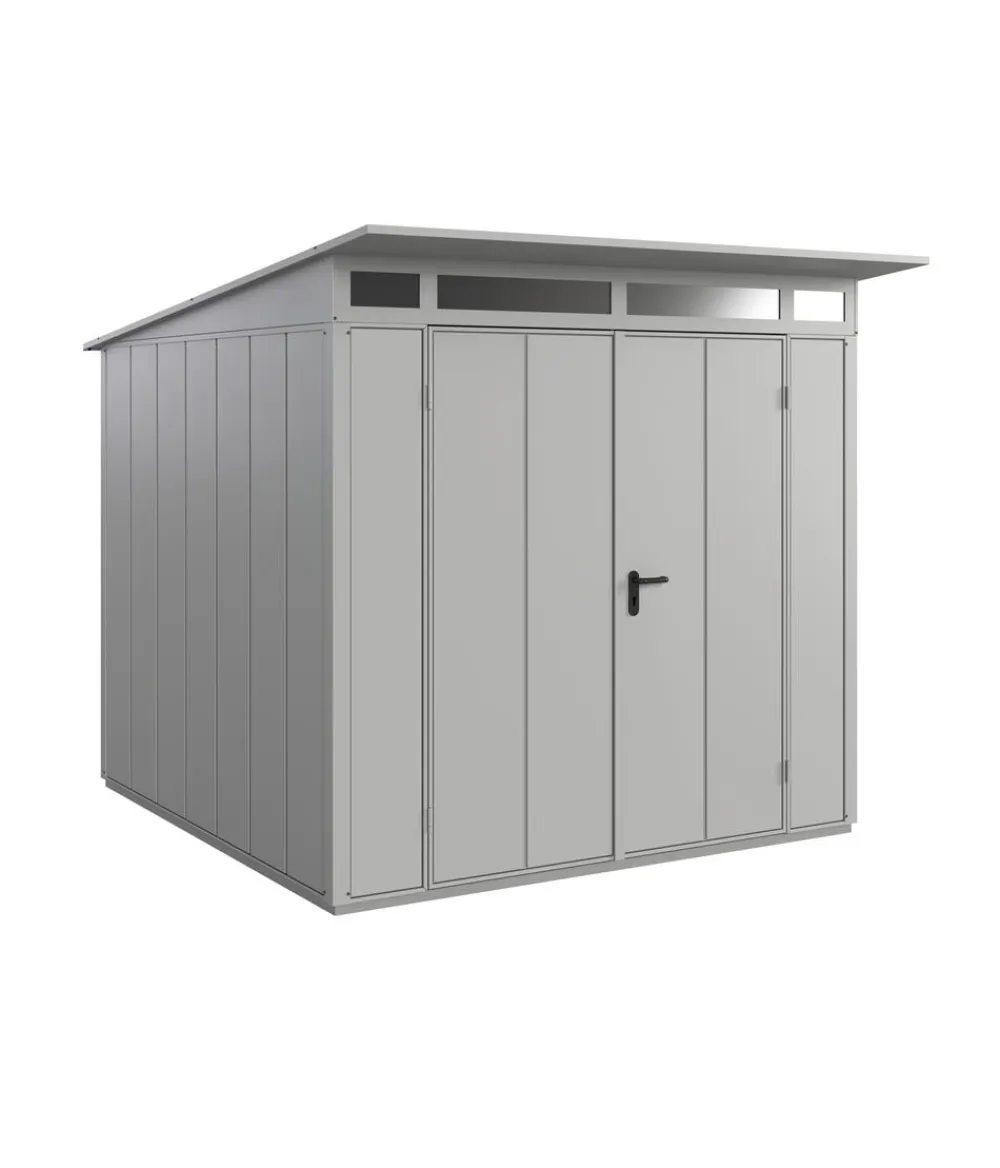 Hörmann Berry-Gerätehaus Modern-P Typ 2, ca. B247,9/H232,3/T283,4 cm Weißaluminium Discount