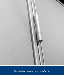 Hörmann Berry-Gerätehaus Modern-P Typ 2, ca. B247,9/H232,3/T283,4 cm Weißaluminium Discount