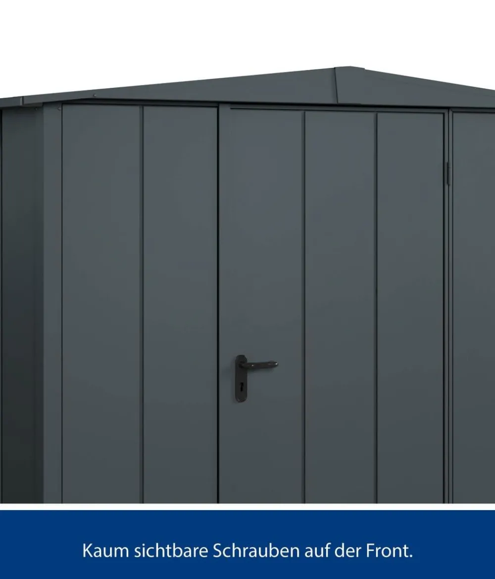 Hörmann Berry-Gerätehaus Modern-S Typ 1, ca. B258,8/H216/T121,3 cm Anthrazit Outlet