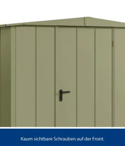 Hörmann Berry-Gerätehaus Modern-S Typ 1, ca. B258,8/H216/T121,3 cm Schilfgrün New