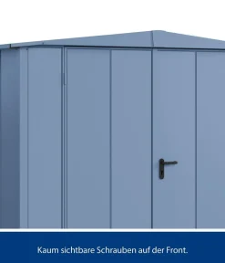 Hörmann Berry-Gerätehaus Modern-S Typ 1, ca. B258,8/H216/T121,3 cm Taubenblau