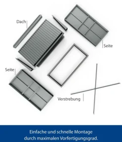 Hörmann Berry-Kaminholzregal Modern Weißaluminium Online