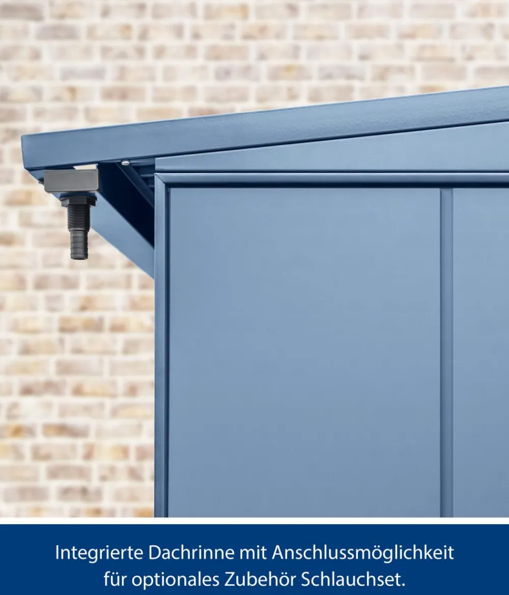 Hörmann Berry-Kaminholzregal Modern Taubenblau