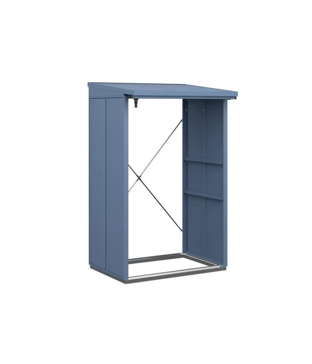 Hörmann Berry-Kaminholzregal Modern Taubenblau
