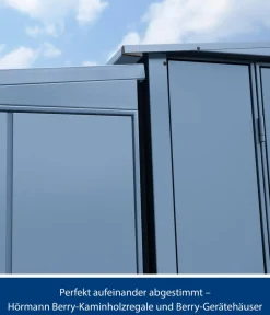 Hörmann Berry-Kaminholzregal Modern Taubenblau