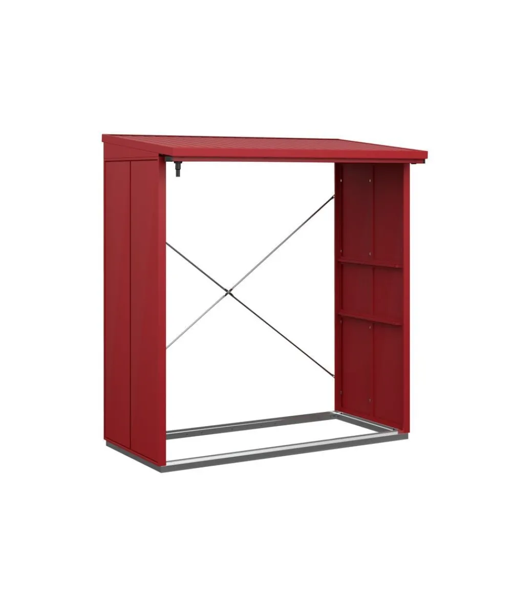 Hörmann Berry-Kaminholzregal Modern Purpurrot