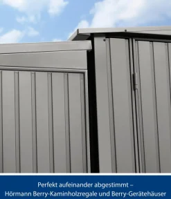 Hörmann Berry-Kaminholzregal Classic Graualuminium Hot