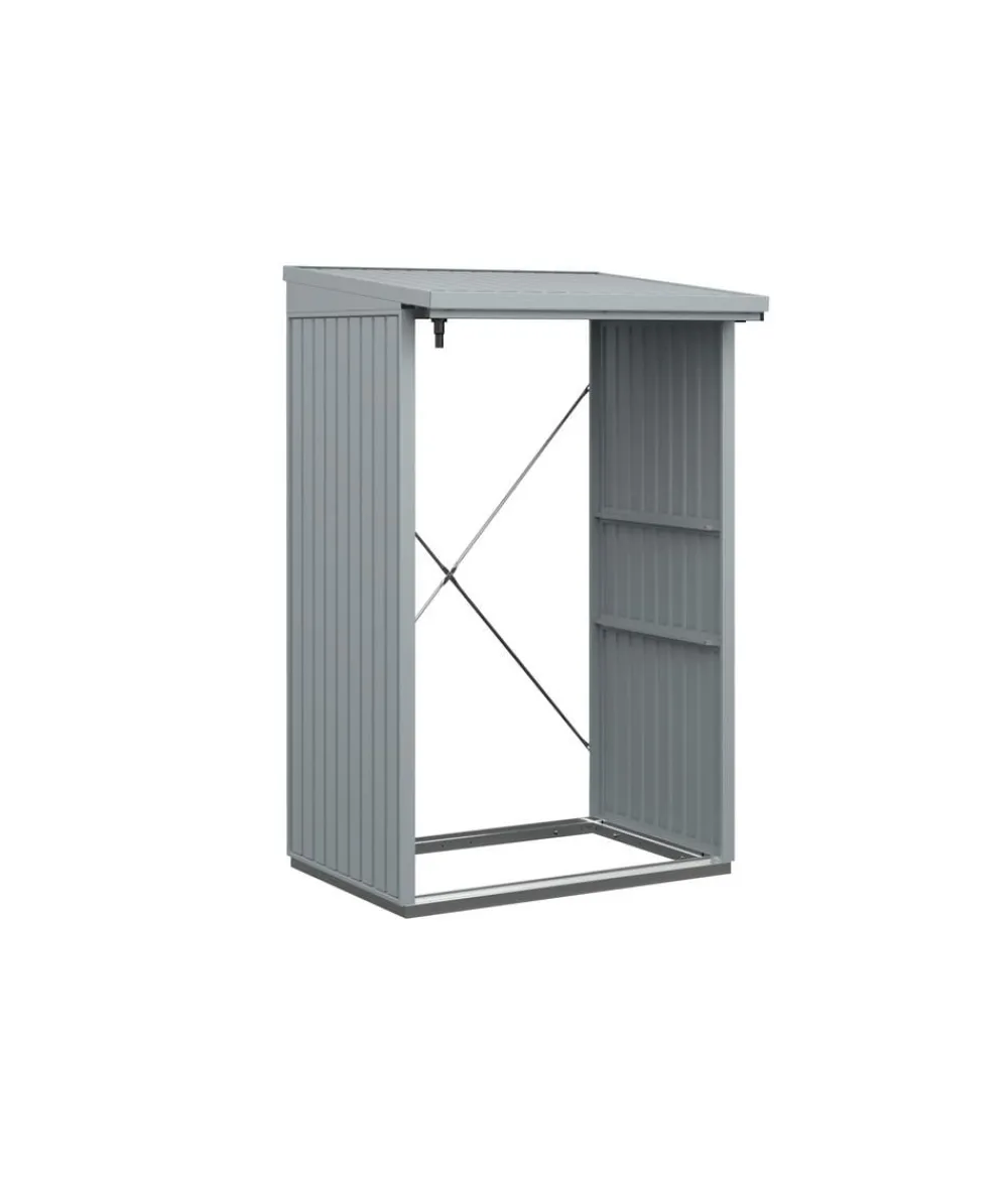 Hörmann Berry-Kaminholzregal Classic Fenstergrau Clearance