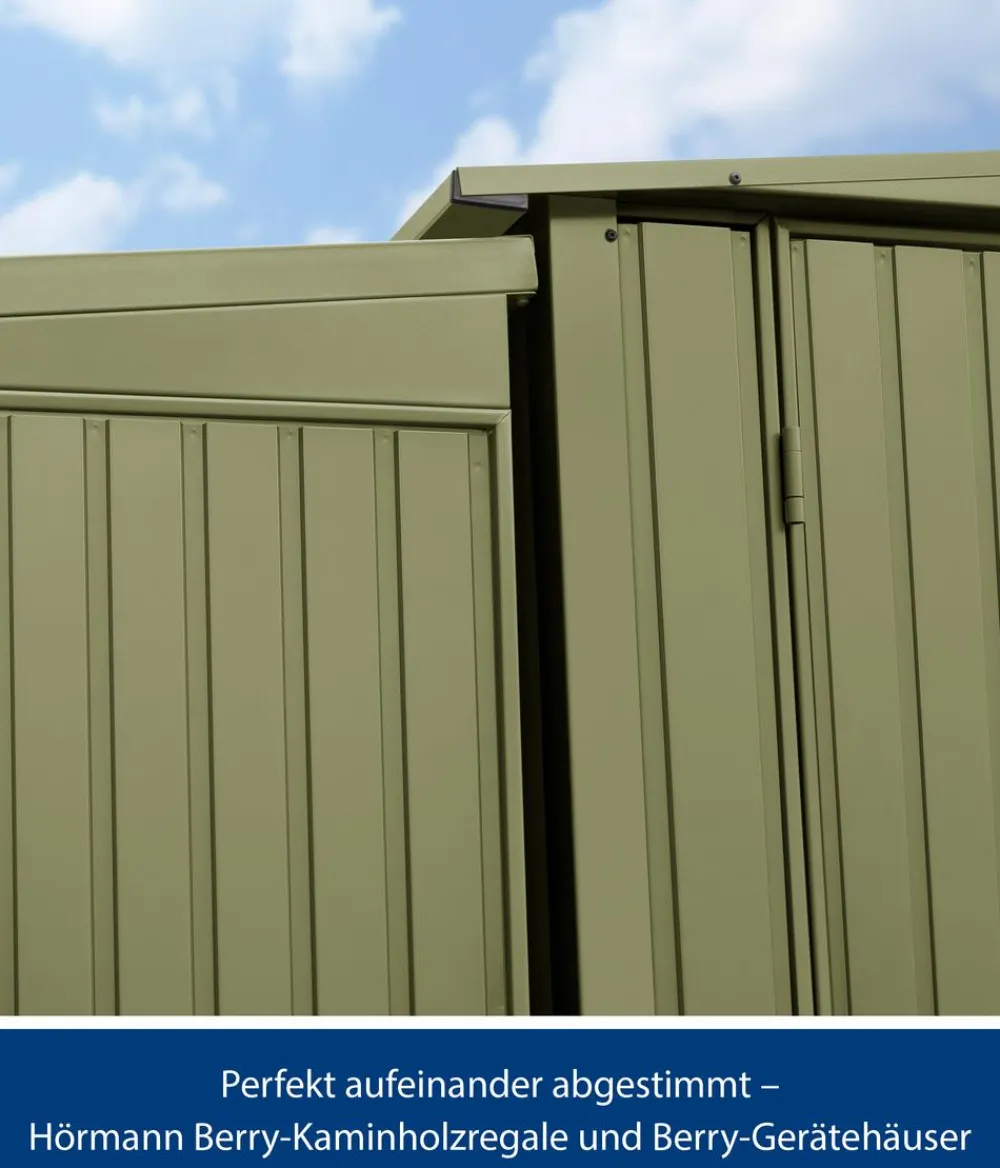 Hörmann Kaminholzregale - Berry-Kaminholzregal Modern Graualuminium