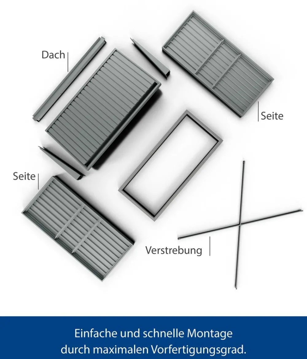 Hörmann Kaminholzregale - Berry-Kaminholzregal Modern Graualuminium