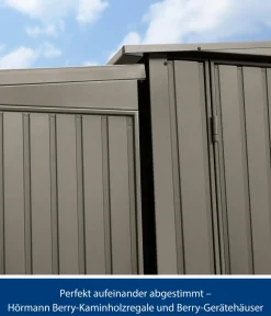 Hörmann Kaminholzregale - Berry-Kaminholzregal Modern Graualuminium