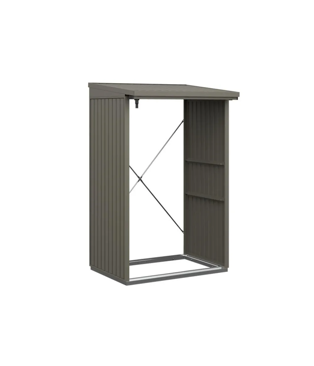 Hörmann Kaminholzregale - Berry-Kaminholzregal Modern Graualuminium