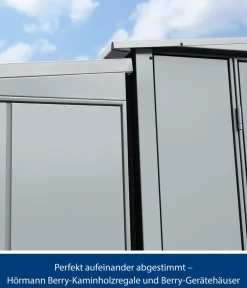 Hörmann Kaminholzregale - Berry-Kaminholzregal Modern Fenstergrau