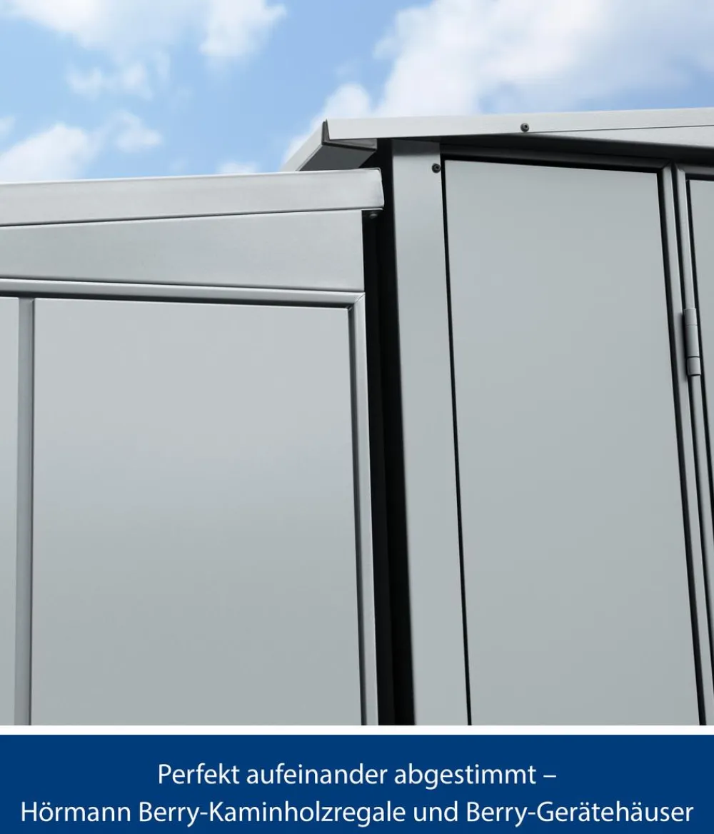 Hörmann Kaminholzregale - Berry-Kaminholzregal Modern Fenstergrau