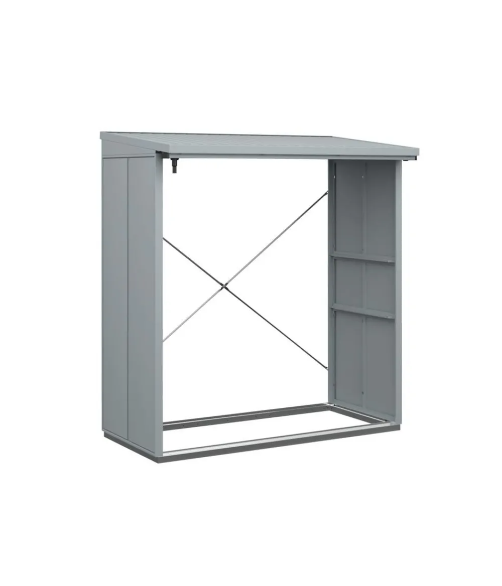 Hörmann Kaminholzregale - Berry-Kaminholzregal Modern Fenstergrau