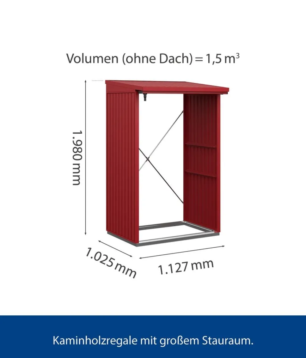 Hörmann Kaminholzregale - Berry-Kaminholzregal Classic Purpurrot