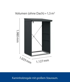 Hörmann Kaminholzregale - Berry-Kaminholzregal Classic Anthrazit