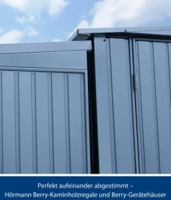 Hörmann Kaminholzregale - Berry-Kaminholzregal Classic Taubenblau
