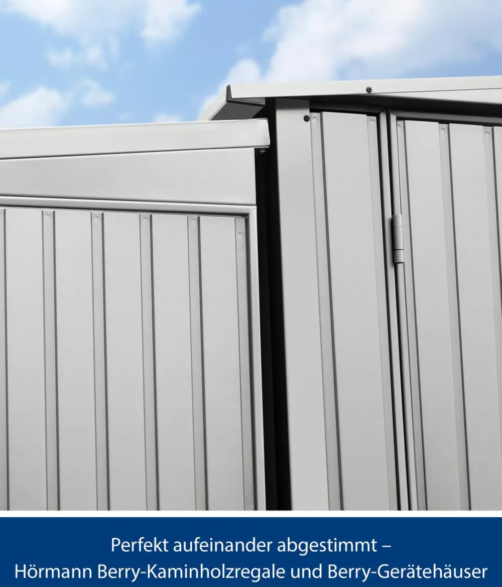 Hörmann Kaminholzregale - Berry-Kaminholzregal Classic Weißaluminium