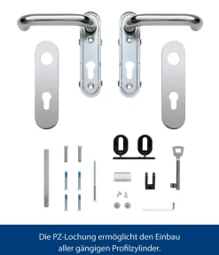Hörmann Fenster & Türen > Drückergarnitur PZ-Ausführung Edelstahl poliert